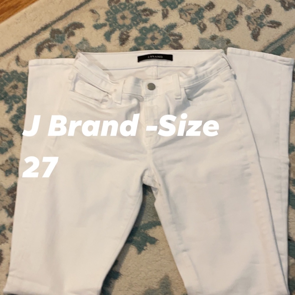 J Brand white jeans.  No stains. EUC SIZE 27